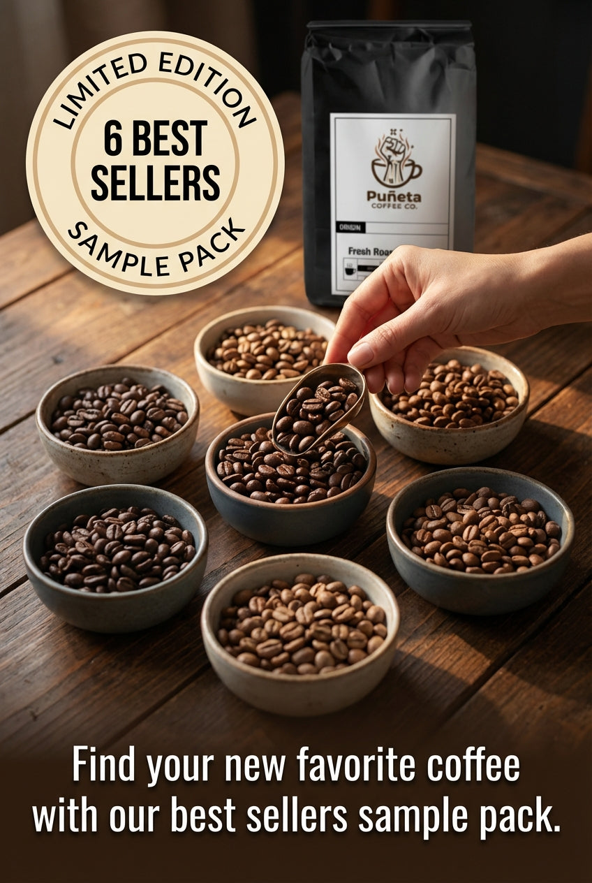 Best Sellers Sample Pack: 6Bean, Cowboy, Breakfast, Peru, Mexico, Bali