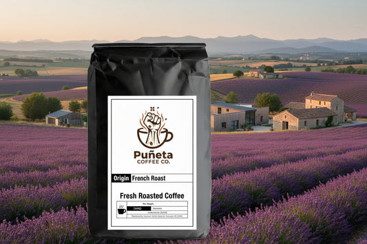 Puánta Coffee Co. coffee bag on a white background